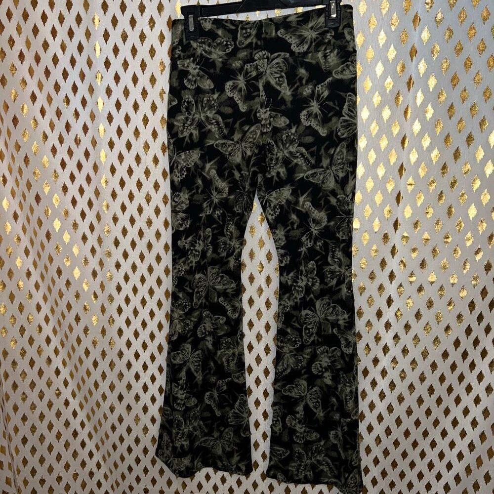 NWT 90s style butterfly ribbed flared leggings size M - Picture 4 of 6